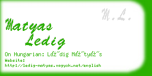 matyas ledig business card